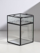 Подсвечник - фонарь для свечи «Следы от листьев», прозрачный, 13.5×13×19.4 см  (артикул 10524355)  большой выбор товаров оптом и в розницу по низким ценам с доставкой