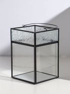 Подсвечник - фонарь для свечи «Следы от листьев», прозрачный, 13.5×13×19.4 см  (артикул 10524355)  большой выбор товаров оптом и в розницу по низким ценам с доставкой