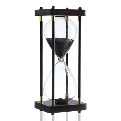 УЦЕНКА Песочные часы «Бесконечность», на 30 минут, 25×9.5 см, песок черный