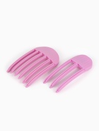 Зажимы для прикорневого объёма волос (наб 2шт цена за наб) розовый пластик накл QF - фото 69484345
