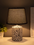 УЦЕНКА Настольная лампа "Харз" E14 40Вт белый-черный 20х20х32 см RISALUX 10992344