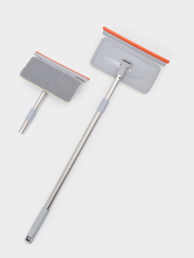 Окномойка, 2-х секционный черенок, высота 75 см, съёмная насадка велюр, водосгон