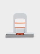 Мини швабра с насадкой ПВА, с отжимом, насадка 14×3, серо-оранжевая - Фото 2