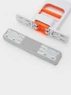 Мини швабра с насадкой ПВА, с отжимом, насадка 14×3, серо-оранжевая - Фото 4