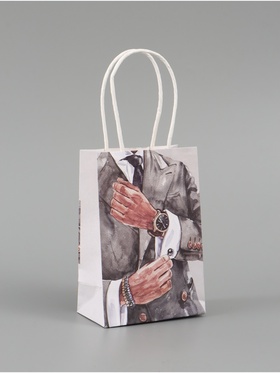 Пакет подарочный «Мужской», 10 × 15 × 6 см