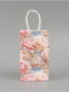 Пакет подарочный «Цветы», 12 × 21 × 9 см - Фото 4