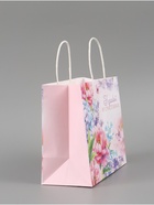 Пакет подарочный «Красивой и счастливой», 25 × 22 × 12 см - Фото 3