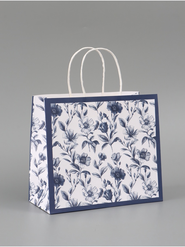 Пакет подарочный «Цвети», 25 × 22 × 12 см - Фото 1