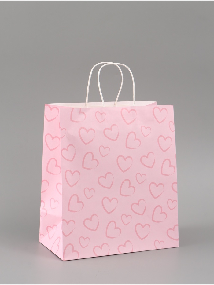 Пакет подарочный «Сердца», 28 × 32 × 15 см - Фото 1