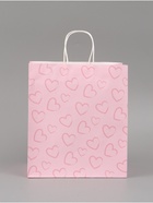 Пакет подарочный «Сердца», 28 × 32 × 15 см - Фото 2