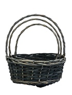 УЦЕНКА Набор корзин плетеных, 36 x 36 x 14 x 37см/30 x 30 x 12.5 x 32см/25x25x11x28см, ива - Фото 9