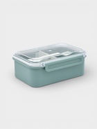 Ланч - бокс, контейнер для еды «Нордик», с приборами, 2 ячейки, 900 мл, 19×14×7 см, пластик, зелёный - Фото 2