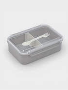 Ланч - бокс, контейнер для еды «Нордик», с приборами, 1.5 л, 22.5×17×8 см, пластик, серый  (артикул 10949508)  большой выбор товаров оптом и в розницу по низким ценам с доставкой