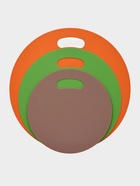 Доски разделочные, набор 3 шт., d=32.27.22 см, гибкие, пластик, оранжевый, зелёный, коричневый - Фото 1