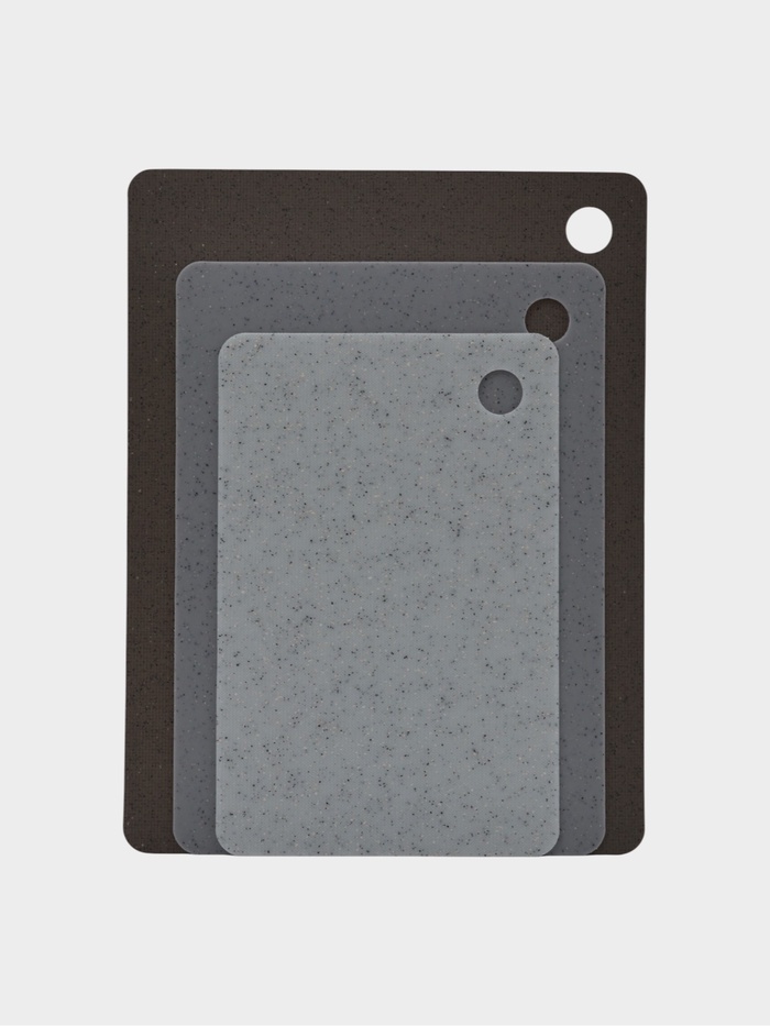 Доски разделочные «Грей», набор 3 шт., 38×29 см, 33.5×24 см, 29×19 см гибкие, пластик, серые - Фото 1