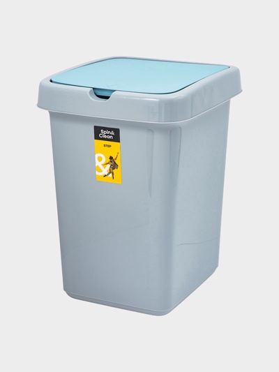 УЦЕНКА Контейнер для мусора Step, 25 л, 29.5×33.5×42 см, квадратный, МИКС