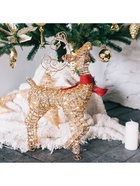 УЦЕНКА Светодиодная фигура «Олень золотистый» 40×60×18 см, металл, 220 В, свечение тёплое белое - Фото 6