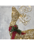 УЦЕНКА Светодиодная фигура «Олень золотистый» 40×60×18 см, металл, 220 В, свечение тёплое белое - Фото 7