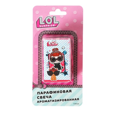 УЦЕНКА Аромасвеча LOL, мятная в полоску