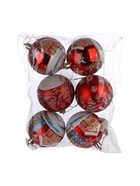 УЦЕНКА Набор шаров пластик d=7 см, 6 шт. «Домик» красный - Фото 6