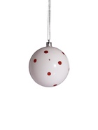 УЦЕНКА Набор шаров пластик d-8 см, 4 шт "Снежинка" красно-белый - Фото 4