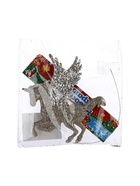 УЦЕНКА Украшение ёлочное "Праздничное сияние" единорог, 12х12 см, золото - Фото 4