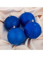 УЦЕНКА Набор шаров пластик d-10 см, 4 шт "Туман" синий - Фото 2