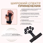 УЦЕНКА Массажёр силикон для пальцев рук с манжетом 9,5кг 8*14*2,8см чёрн ОТ - Фото 2