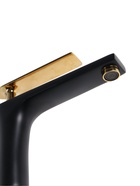 УЦЕНКА Смеситель для раковины ZEIN Z3874, однорычажный, высота излива 12 см, латунь, черный/gold 993 - Фото 4