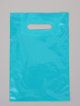 Пакет полиэтиленовый с вырубной ручкой, бирюзовый 20х30 см, 70 мкм  (артикул 10958409)  большой выбор товаров оптом и в розницу по низким ценам с доставкой
