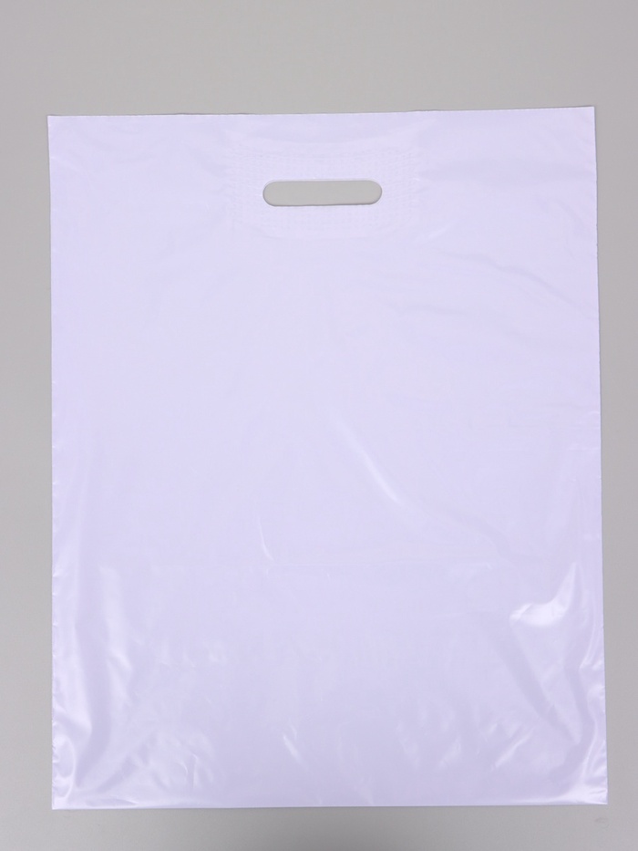 Пакет с вырубной усиленной ручкой ПВД, лавандовый, 40×50 см, 45 мкм