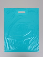 Пакет с вырубной усиленной ручкой ПВД, бирюзовый, 40×50 см, 45 мкм  (артикул 10958421)  большой выбор товаров оптом и в розницу по низким ценам с доставкой