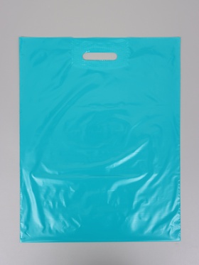 Пакет с вырубной усиленной ручкой ПВД, бирюзовый, 40×50 см, 45 мкм  (артикул 10958421)  большой выбор товаров оптом и в розницу по низким ценам с доставкой