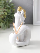 Аромадиффузор для эфирных масел с палочками «Влюблённые у сердца», полистоун, белый с золотом, 6.5×12×14.2 см  (артикул 10954783)  большой выбор товаров оптом и в розницу по низким ценам с доставкой