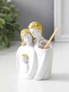 Аромадиффузор для эфирных масел с палочками «Родители с ребёнком», полистоун, белый с золотом, 4.3×8×11 см  (артикул 10954787)  большой выбор товаров оптом и в розницу по низким ценам с доставкой