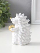 Фигурка полистоун «Ёжик с яблоком», белый с золотом, 5×8×10.8 см  (артикул 10954791)  большой выбор товаров оптом и в розницу по низким ценам с доставкой