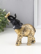 Фигурка полистоун «Чёрный слонёнок с бабочкой на хоботе», с золотом, 7.5×12.7×15.7 см  (артикул 10954793)  большой выбор товаров оптом и в розницу по низким ценам с доставкой