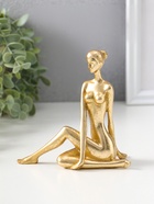 Фигурка полистоун «Девушка-йогиня - нагота», под золото, 5.5×12.2×10.8 см  (артикул 10954797)  большой выбор товаров оптом и в розницу по низким ценам с доставкой