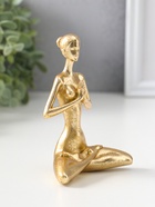Фигурка полистоун «Обнажённая девушка - медитация», под золото, 4.5×9.2×12.5 см 10954798