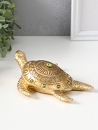 Фигурка полистоун «Черепаха с узорами на панцире», под золото, 13.8×16×4.7 см  (артикул 10954799)  большой выбор товаров оптом и в розницу по низким ценам с доставкой
