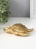 Фигурка полистоун «Черепаха с узорами на панцире», под золото, 13.8×16×4.7 см  (артикул 10954799)  большой выбор товаров оптом и в розницу по низким ценам с доставкой
