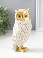Фигурка полистоун «Серый филин», с золотом, 7×7×17.5 см  (артикул 10954801)  большой выбор товаров оптом и в розницу по низким ценам с доставкой