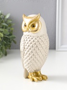 Фигурка полистоун «Серый филин», с золотом, 7×7×17.5 см  (артикул 10954801)  большой выбор товаров оптом и в розницу по низким ценам с доставкой
