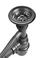 Мойка кухонная MIXLINE 528187, врезная, толщина 0.6 мм, 48×48×16 см,3 1/2", с сифоном  (артикул 10990238)  большой выбор товаров оптом и в розницу по низким ценам с доставкой