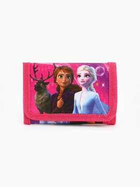 Кошелек детский на липучке «Холодное сердце» розовый 9×9×1