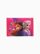 Кошелек детский на липучке «Холодное сердце» розовый 9×9×1  (артикул 10930885)  большой выбор товаров оптом и в розницу по низким ценам с доставкой