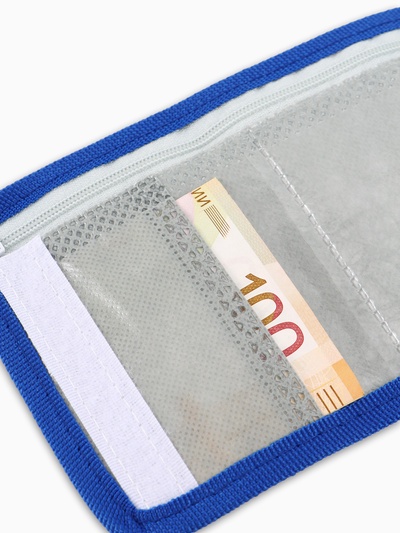 УЦЕНКА Кошелек детский на липучке, синий, Супергерой