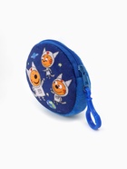 Кошелек детский плюшевый «Три кота» синий 9×9×1 10931186