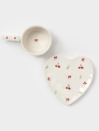 Чайная пара «Вишенка», 2 предмета: блюдце 15.5×15×1.5 см, кружка 15.5×9.5×6.7 см, керамика, белая  (артикул 10938994)  большой выбор товаров оптом и в розницу по низким ценам с доставкой