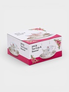 Чайная пара «Цветы», 2 предмета: блюдце 15.5×2 см, чашка 12×9×7 см, керамика, молочная 10939178